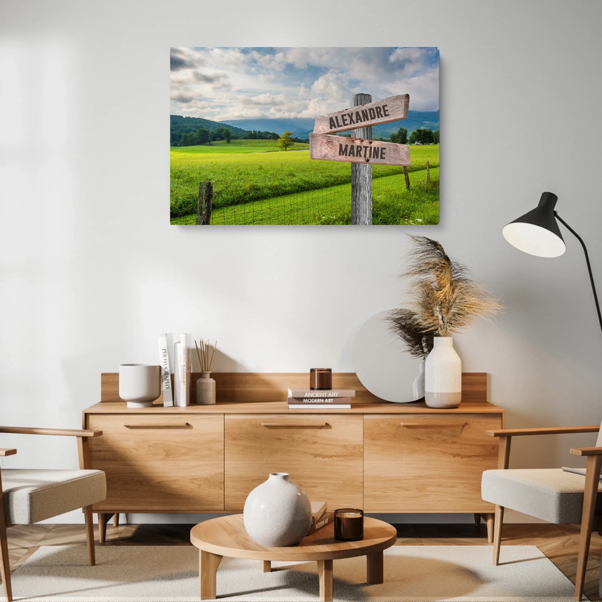 Route de campagne | Toile prénoms personnalisable copy